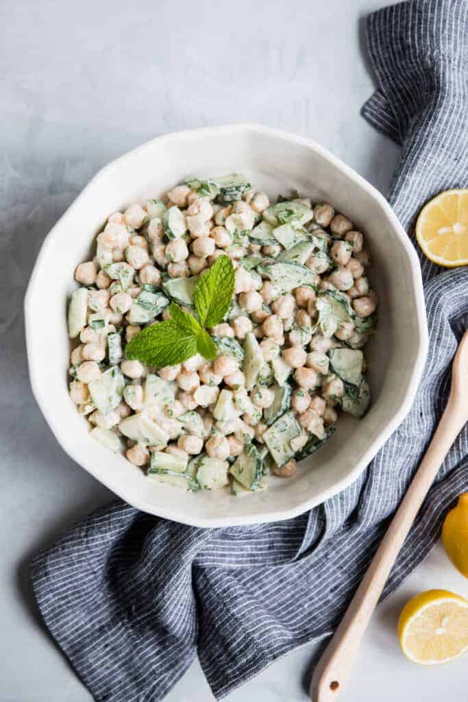 1 Recipe, 5 Different Work Lunches: Tahini Chickpea Cucumber Salad