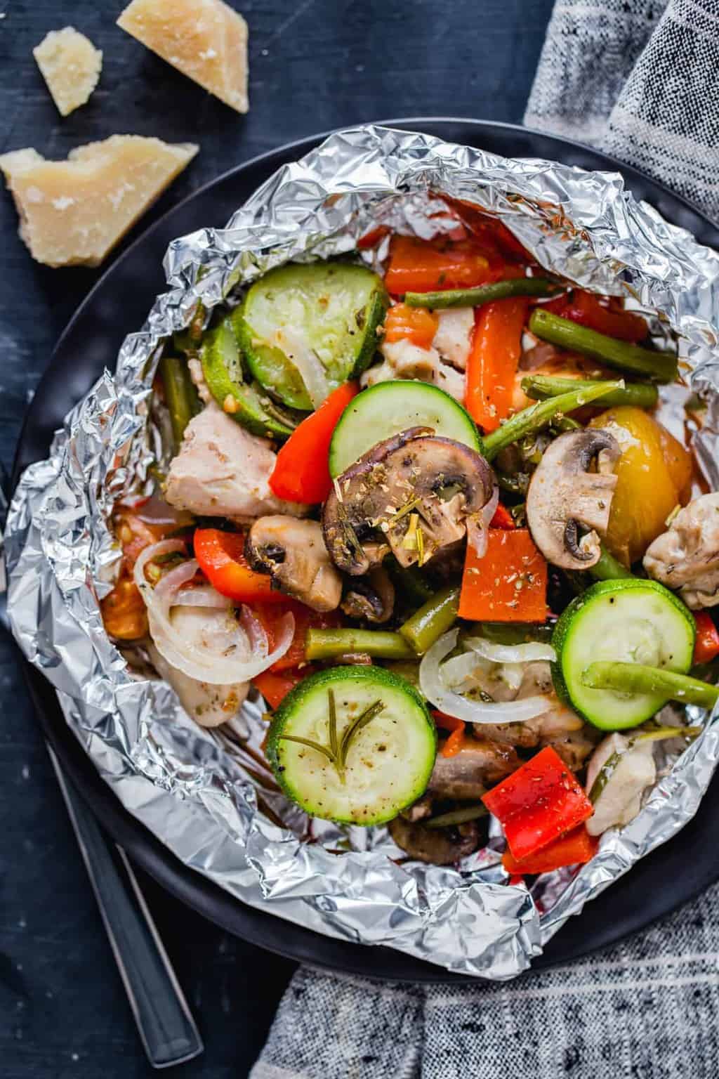 Italian Chicken And Veggie Foil Packets From Easy Keto Dinners Hello Glow