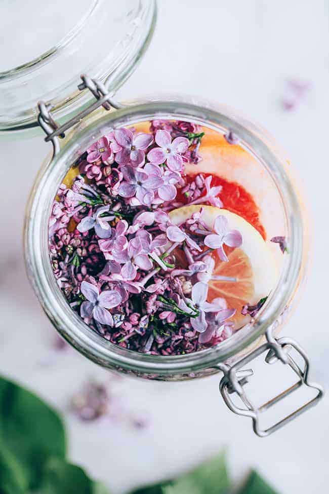 Add lilac and grapefruit to homemade cordial recipe