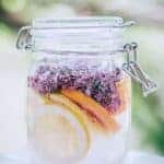 Let homemade cordial with lilac sit for 48 hours in a sunny spot