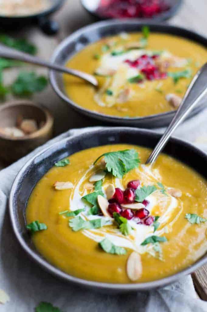 Super Easy One Pot Squash & Sweet Potato Soup from Fit Foodie Nutter
