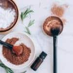 Ingredients to make homemade contour powder