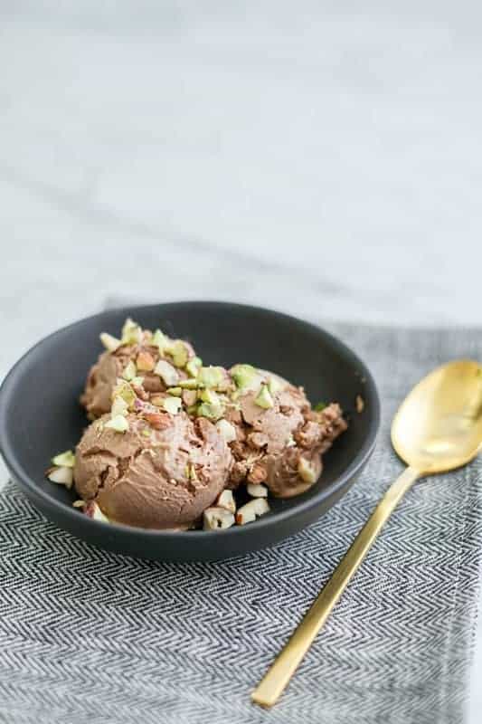 Chocolate Cashew Aloe Ice Cream