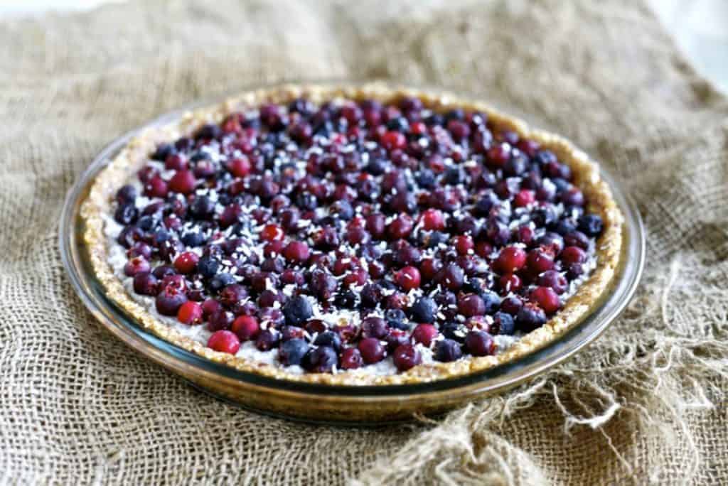 Coconut-Chia Pie with Seasonal Berries from Craving Greens