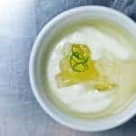 Poached aloe yogurt