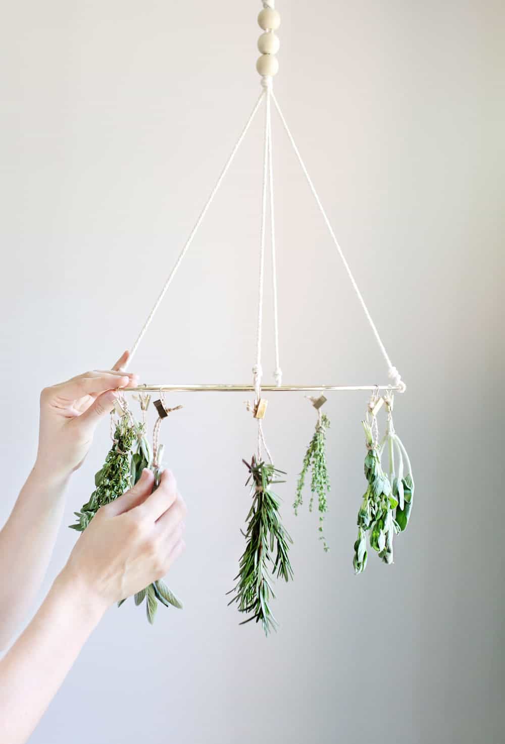 DIY Herb Drying Rack Tutorial Using Basic Recycled Materials