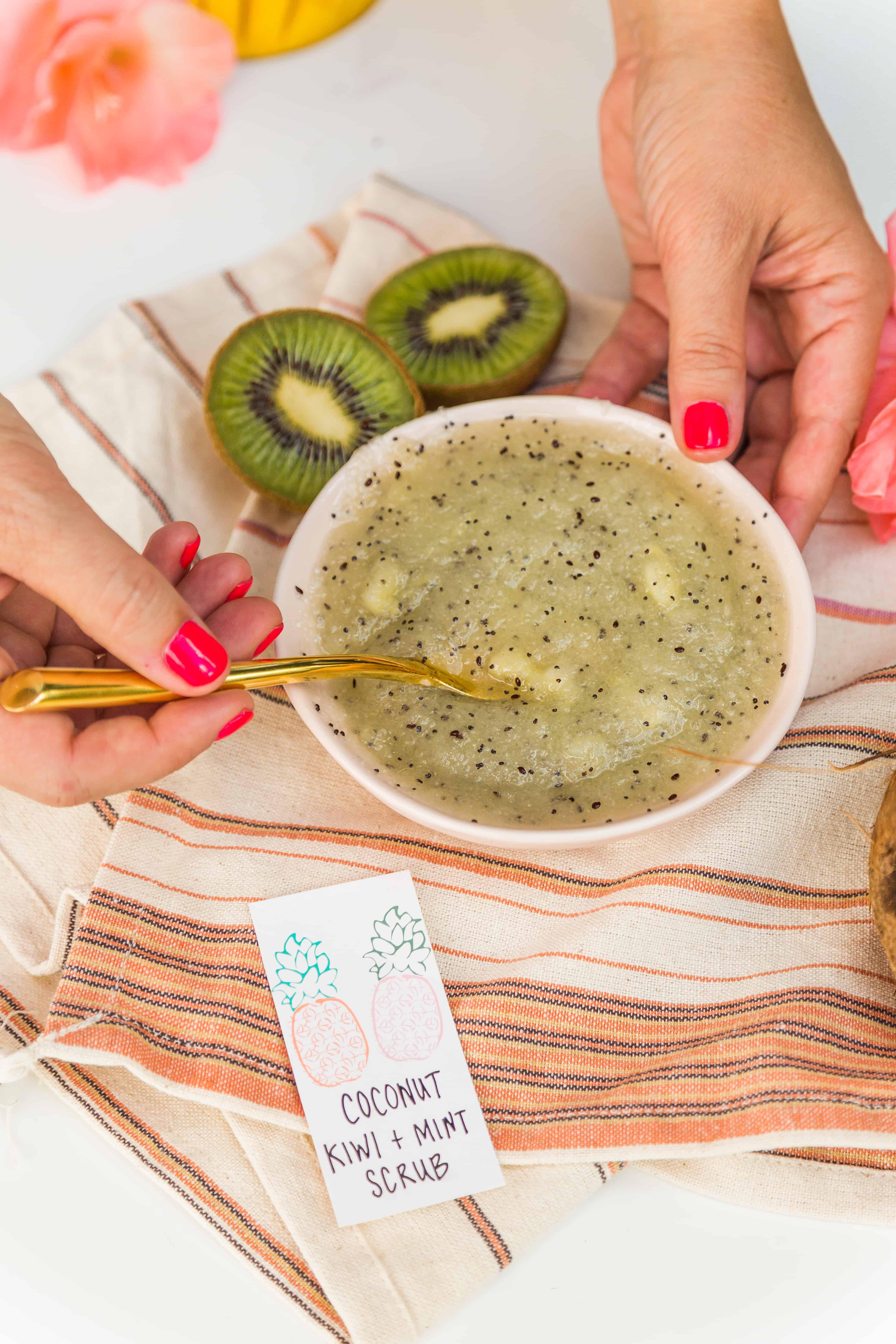 Cooling Coconut Kiwi Sea Salt Scrub