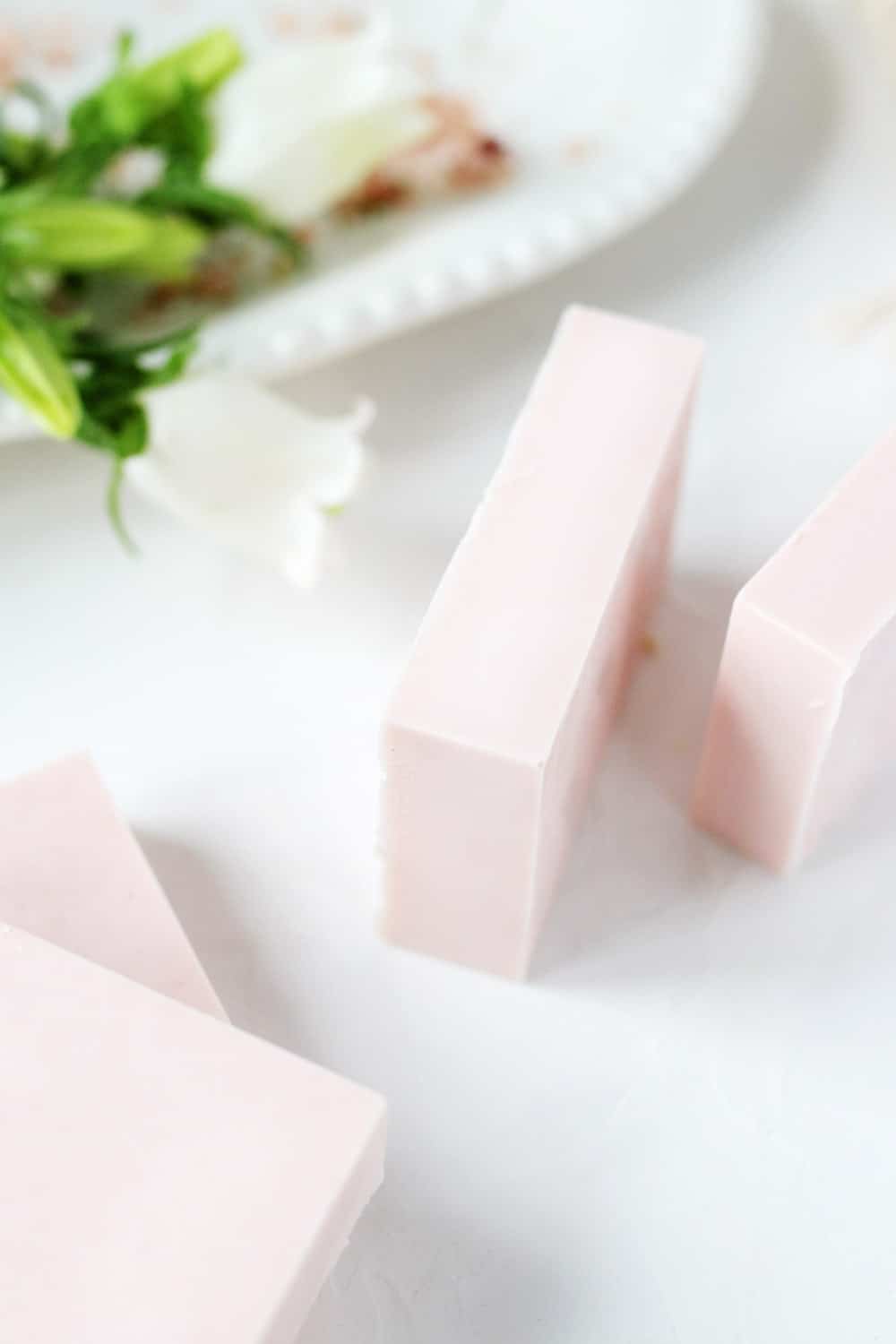 Cut calamine soap into bars