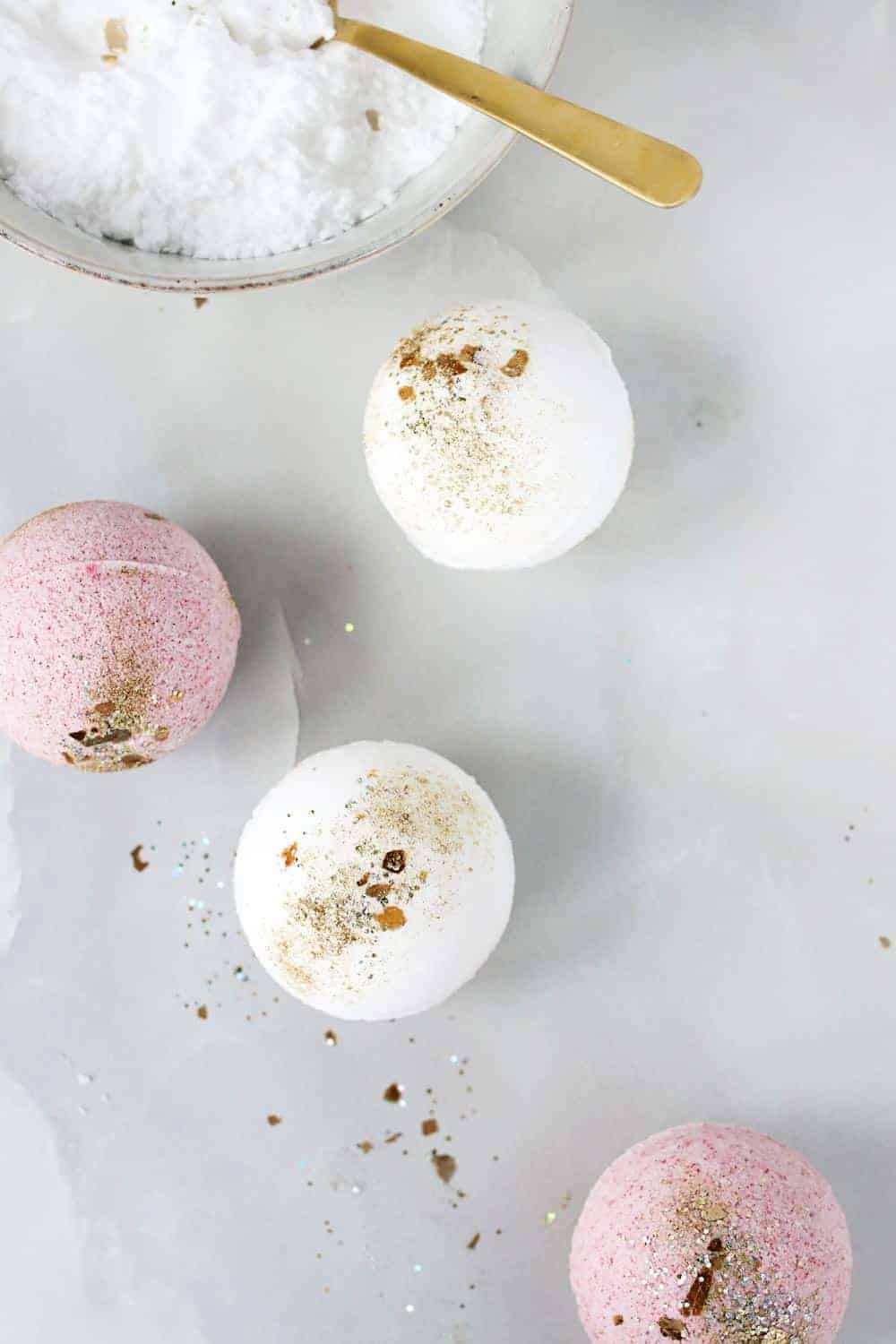 DIY Glitter Bath Bombs