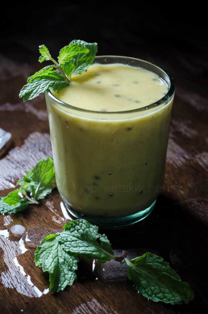 Mango, Coconut Milk & Sabja Seeds Smoothie from Jopreet's Kitchen