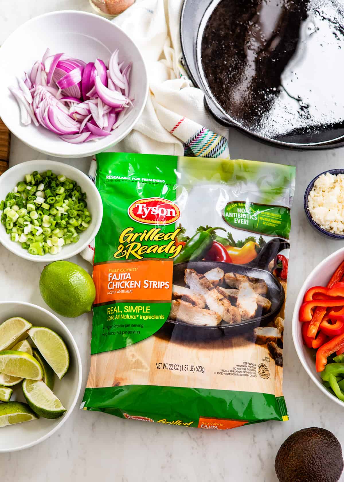 Chicken Fajita Meal Prep Bowls | Hello Glow