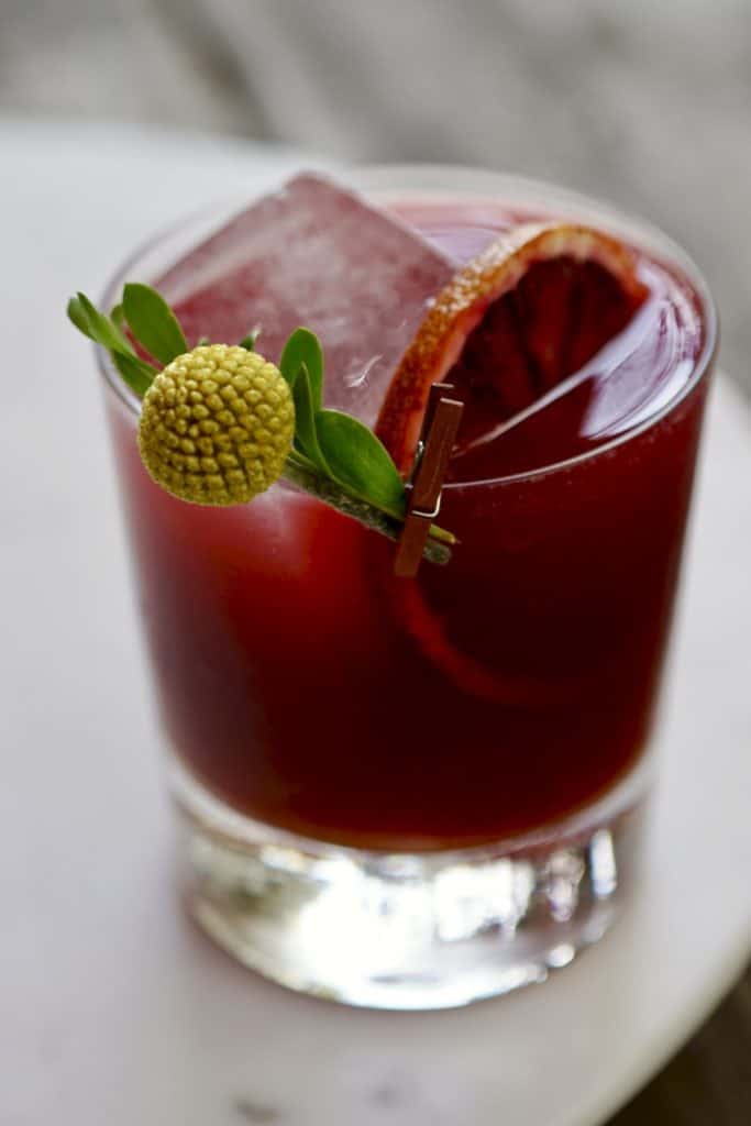 Blood Orange-Pomegranate Mocktail from Simmer + Sauce