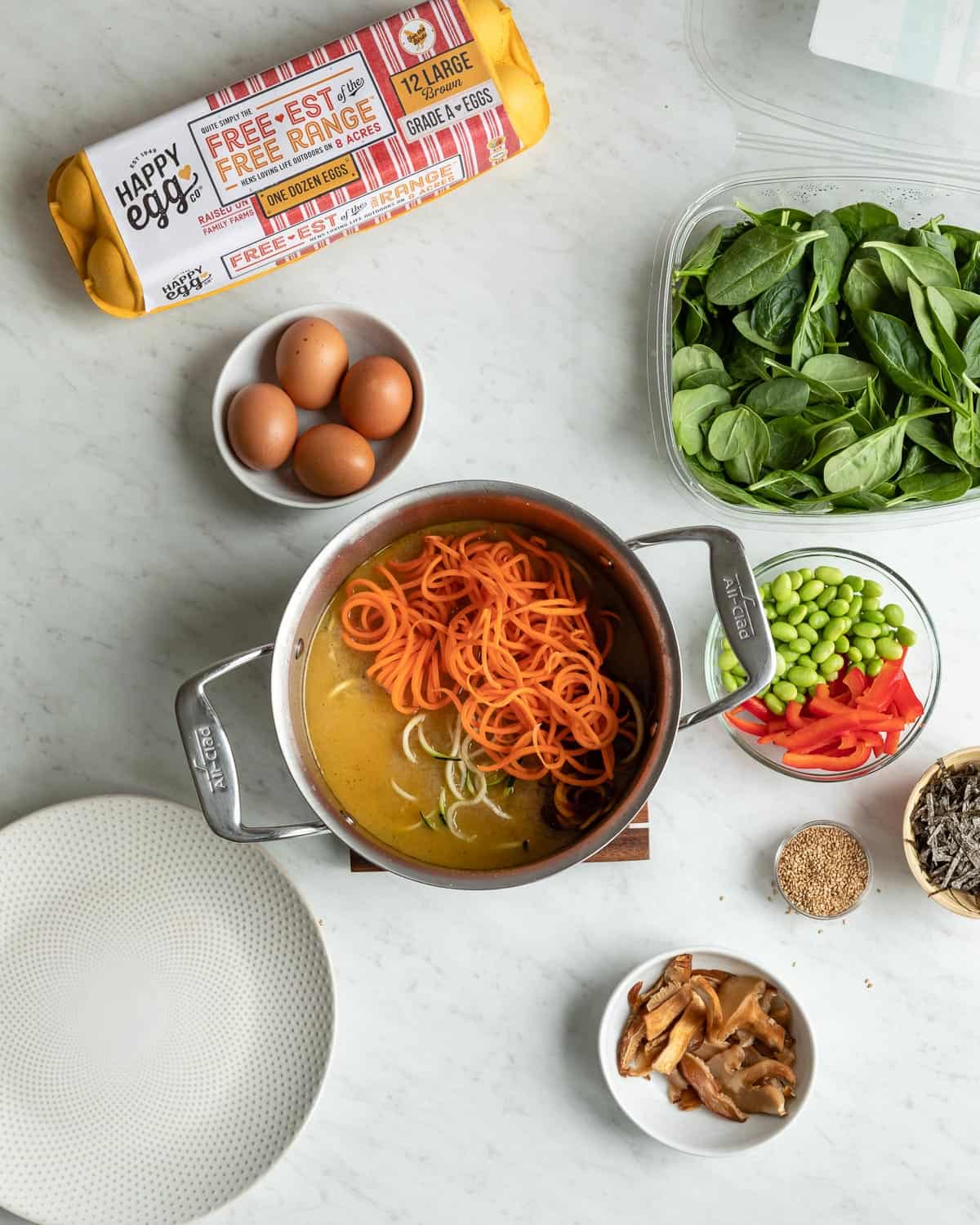 Rainbow Veggie Ramen Bowls