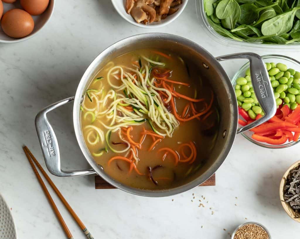 Rainbow Veggie Ramen Bowls