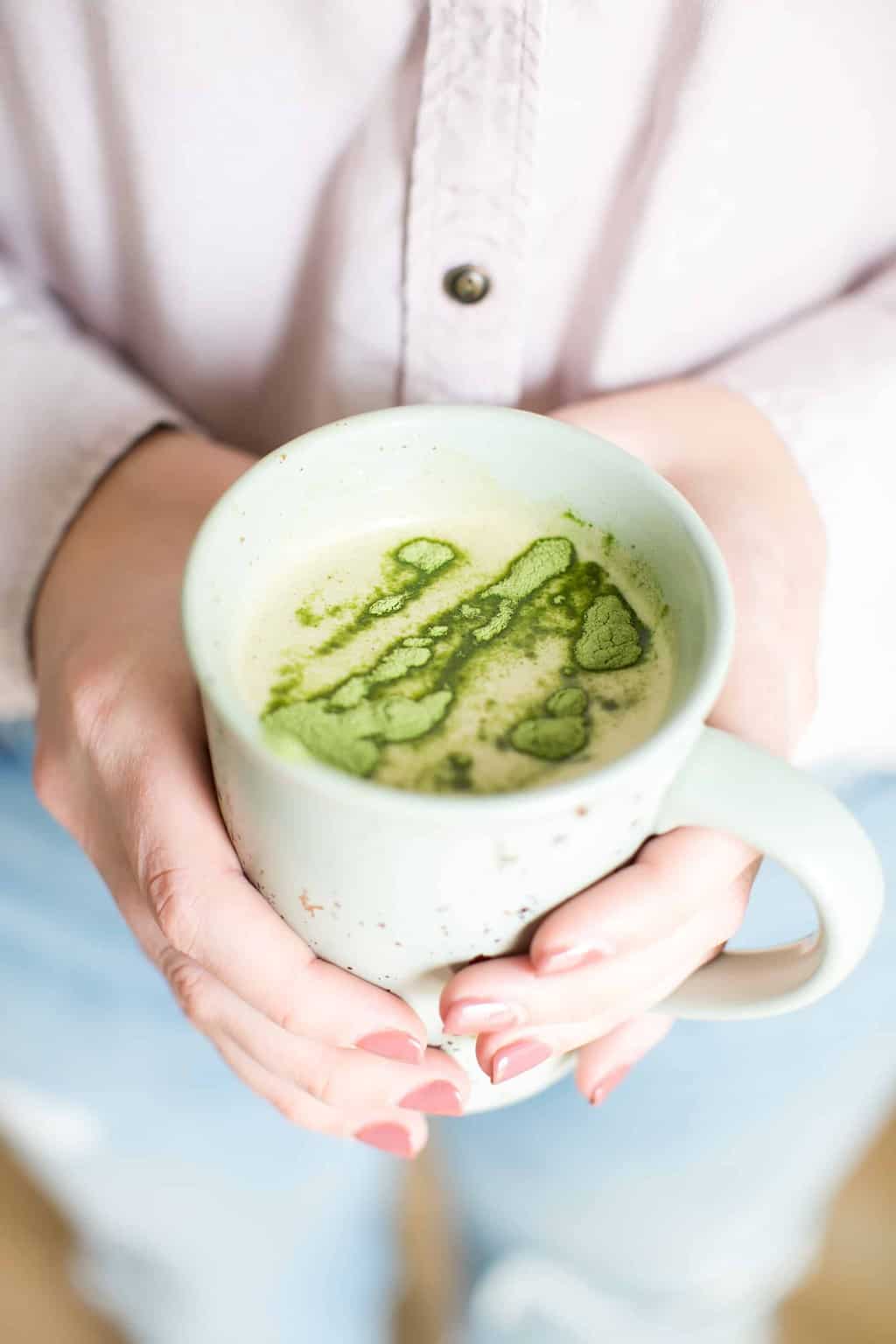 Morning Clarity Matcha Mushroom Latte from Hello Glow