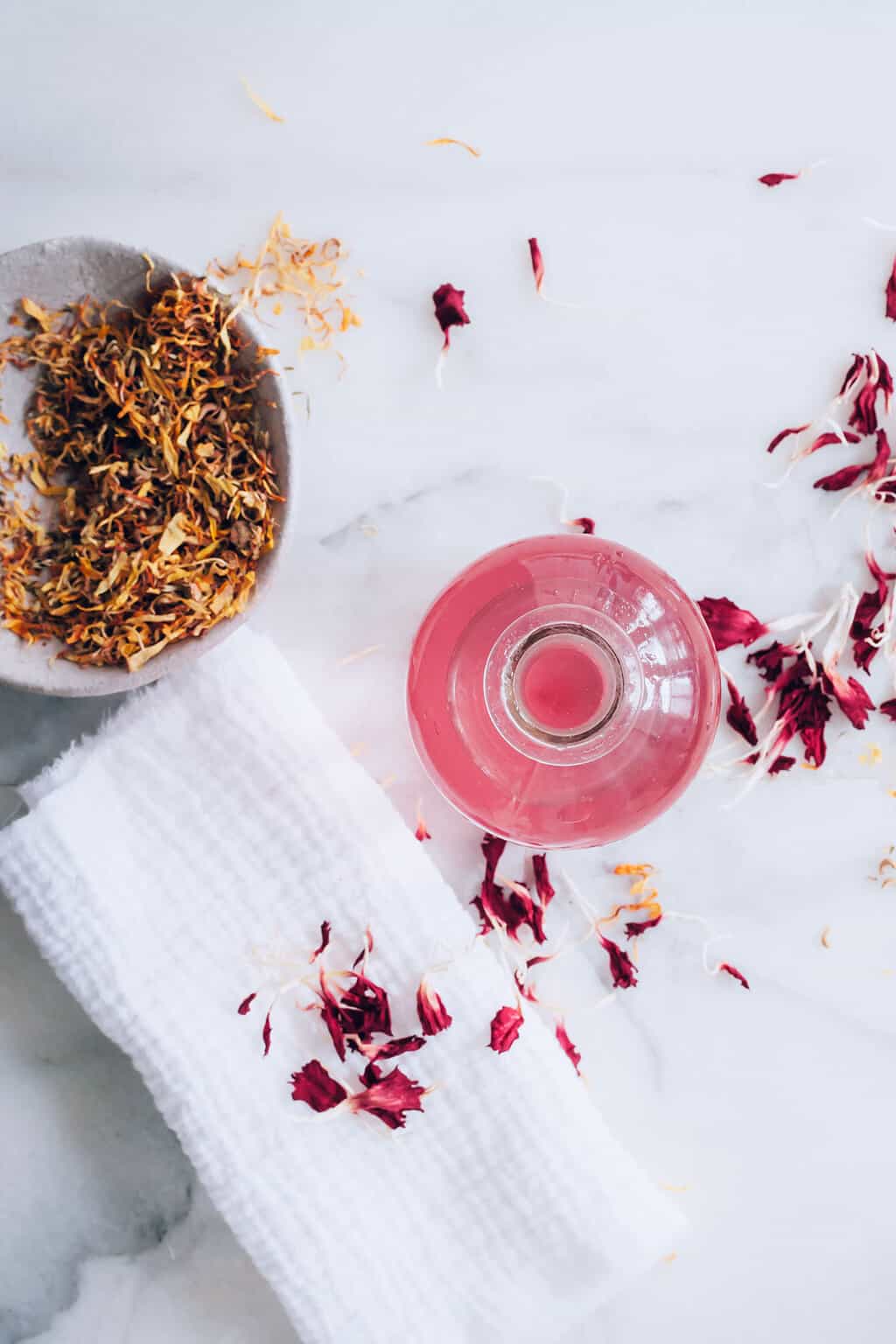 Fight sun damage: hibiscus tea toner with witch hazel