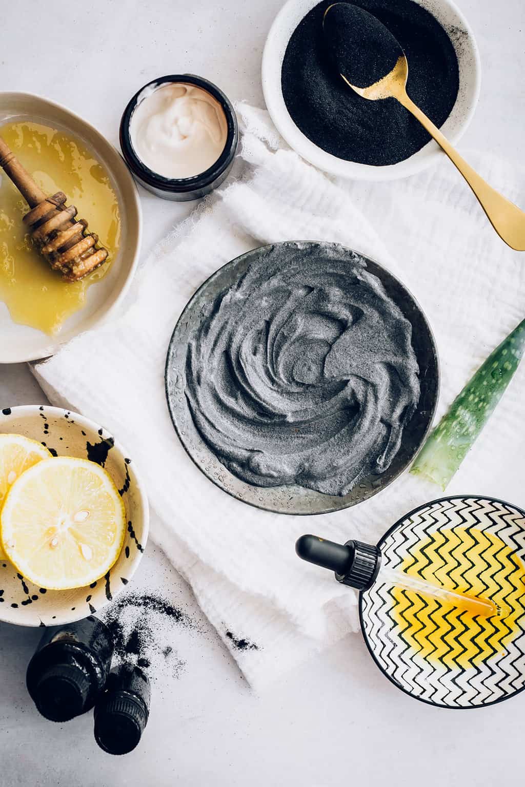 Activated charcoal homemade face mask