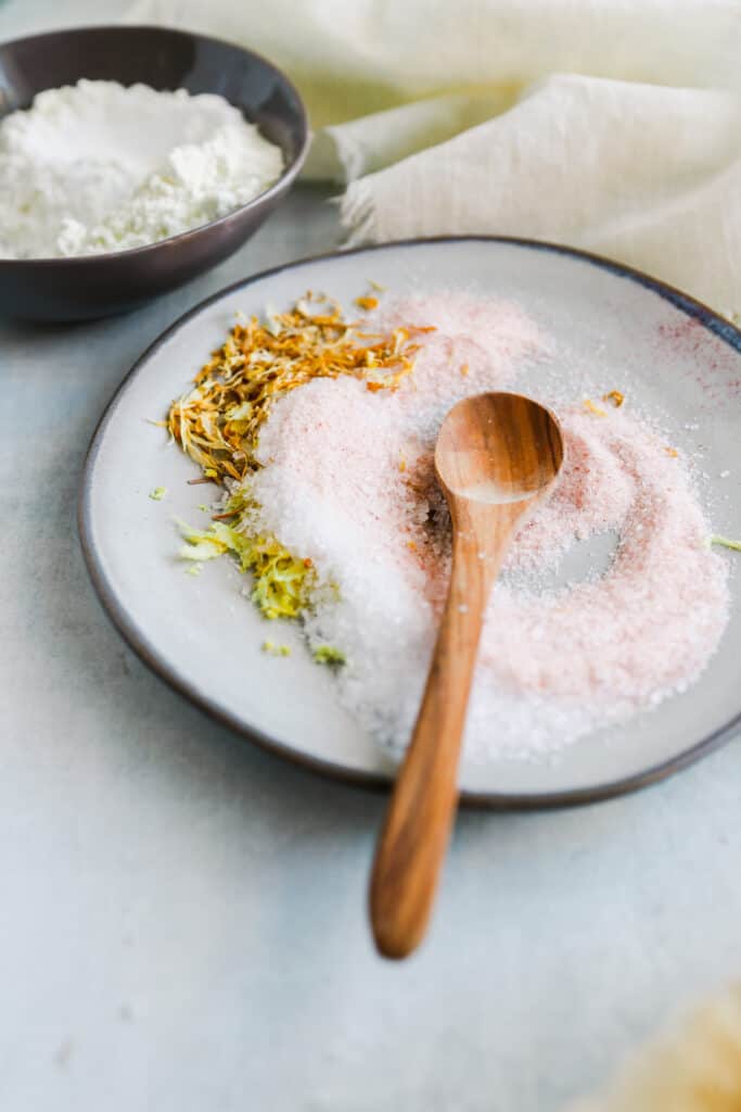 Get 5 easy to make bath soak recipes that will cleanse and soften skin. Because a hot bath has serious self-care benefits.