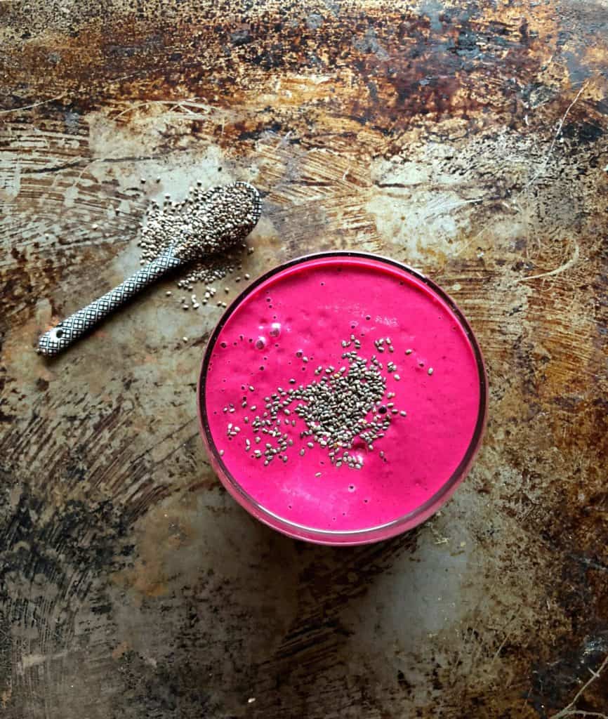 Beet smoothie from Boozy Oyster