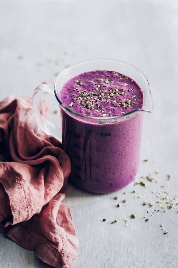 Blueberry Tummy Tamer Smoothie with Probiotics