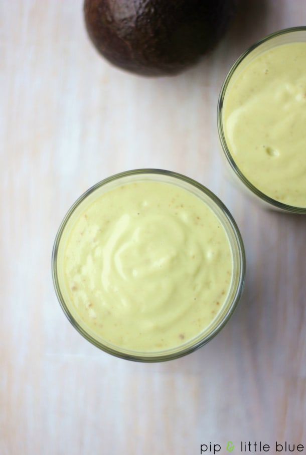Avocado Almond Smoothie by Pip and Little Blue