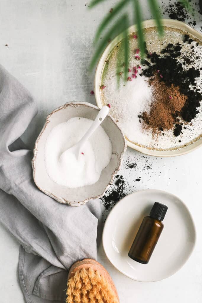 Homemade Scrub for Butt with Walnut Shell Powder