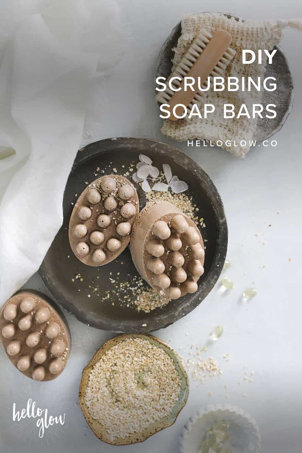 DIY Scrubbing Soap Bars - HelloGlow.co