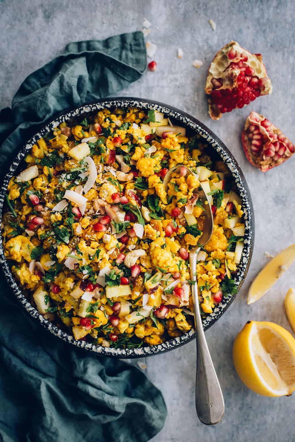 Warm Curried Cauliflower Rice with Coconut Milk from Hello Veggie