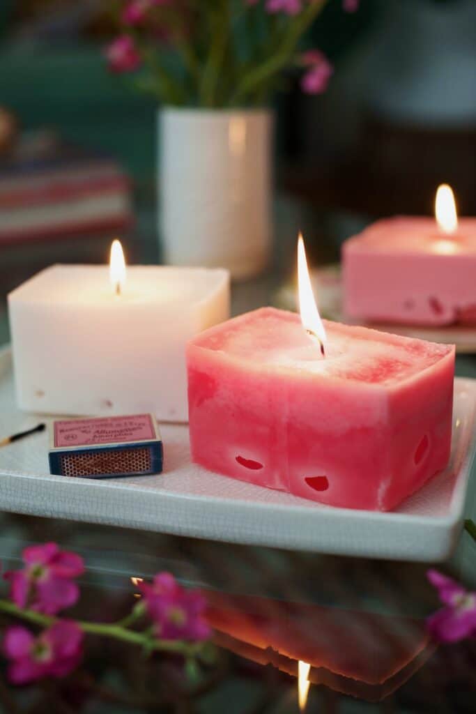 Pink Beeswax Sheets for Candle Making : : Home