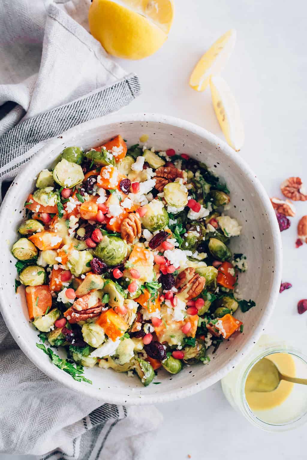 Maple Roasted Brussels Sprouts Salad from Hello Veggie