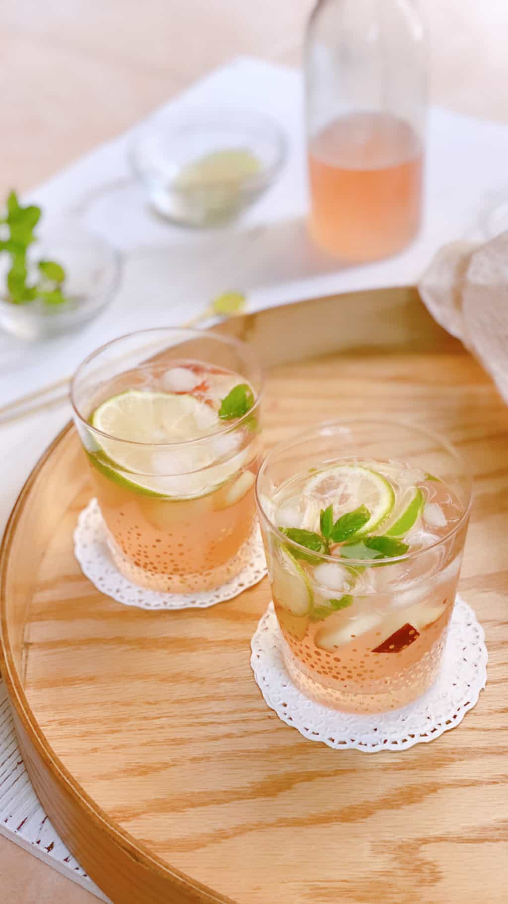 White Peach Orange Blossom Spritzers from Measuring Cups Optional