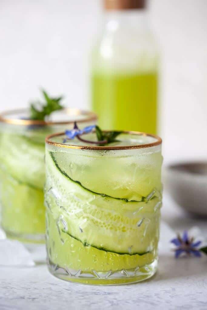 Cucumber lime mocktail from Vibrant Plate