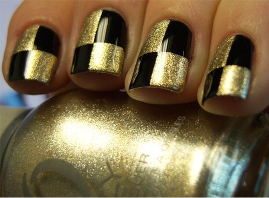 Checkered nails by Chloe's Nails
