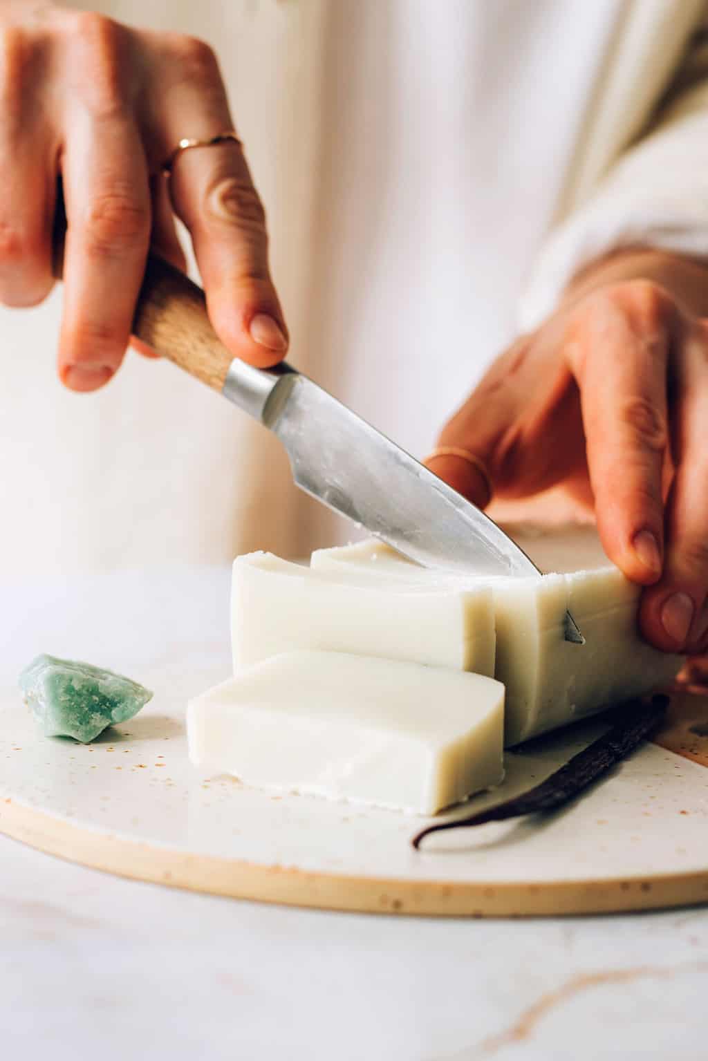 Homemade face soap bar with clay