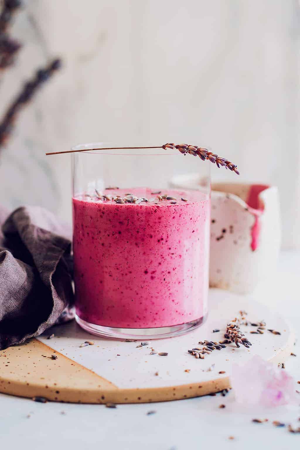 Lavender-Berry Smoothie Recipe with Coconut Yogurt
