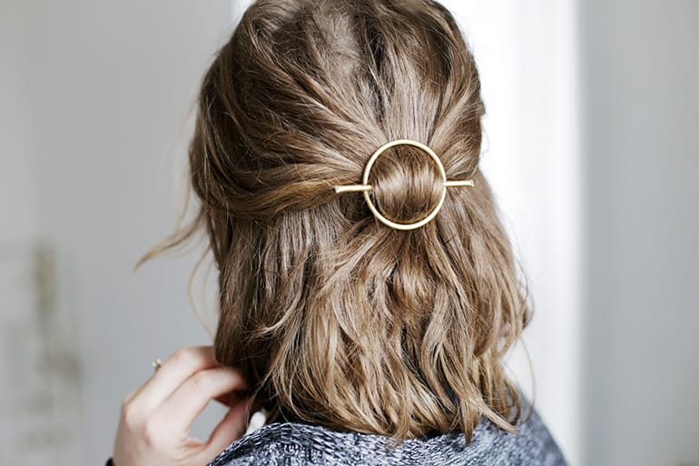 DIY Brass Circle Barrette - The Merrythought