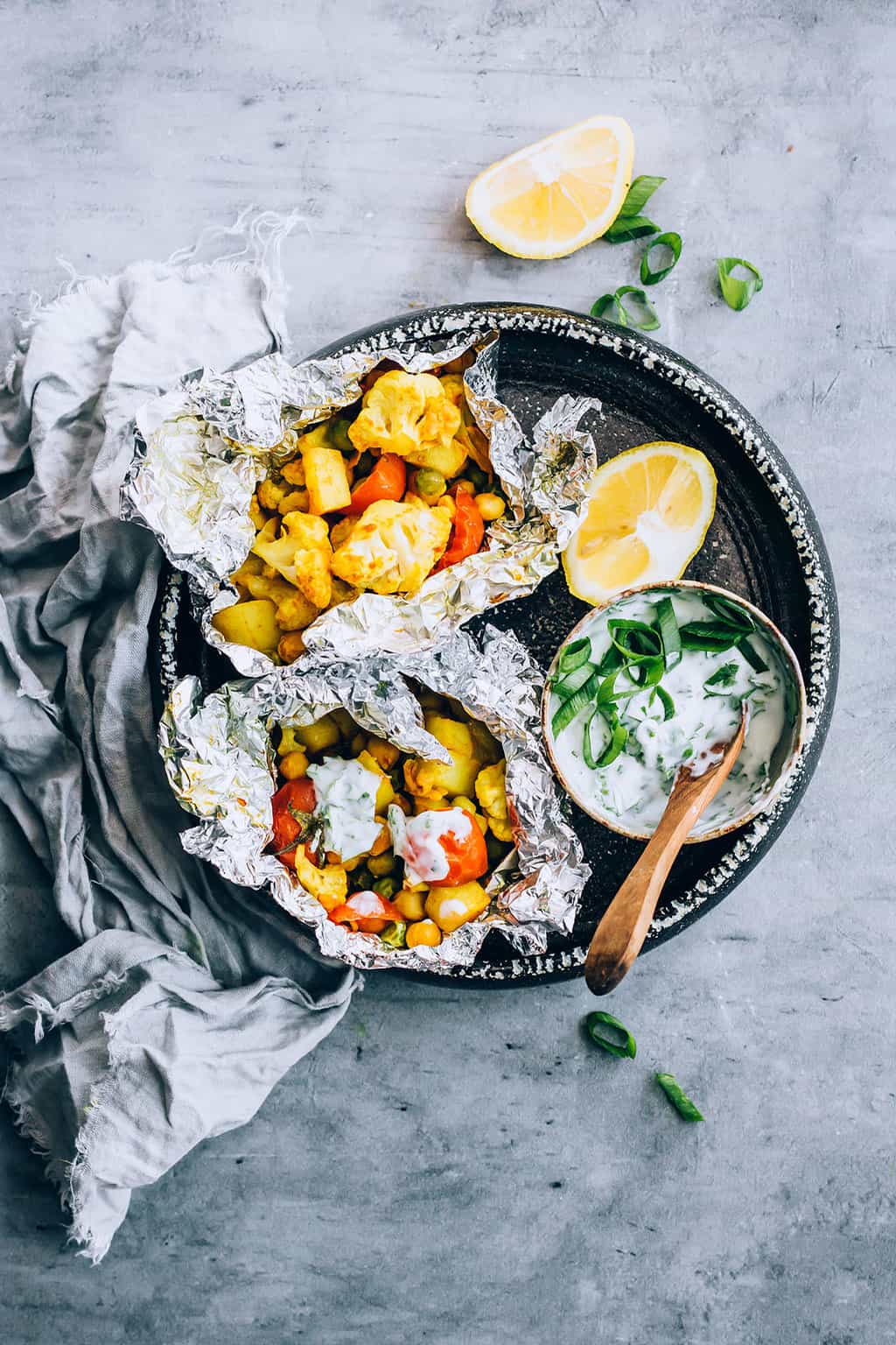 Curry cauliflower packets by Hello Veggie