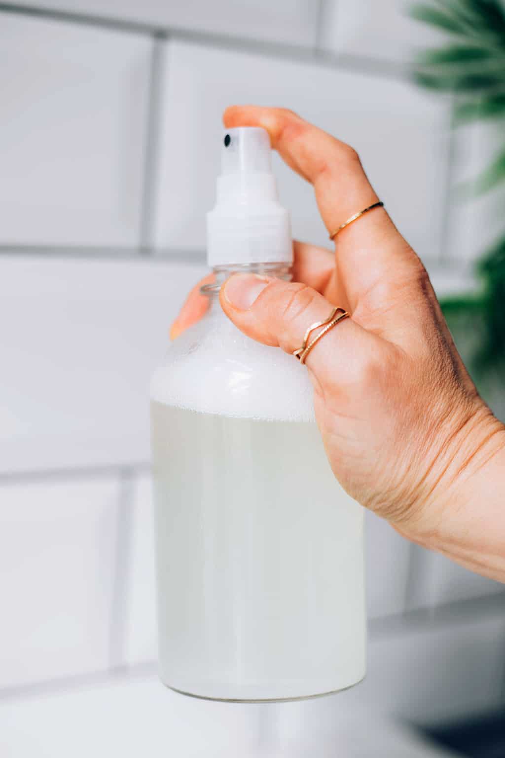 A daily spritz of this homemade shower spray will keep soap buildup and mildew at bay.