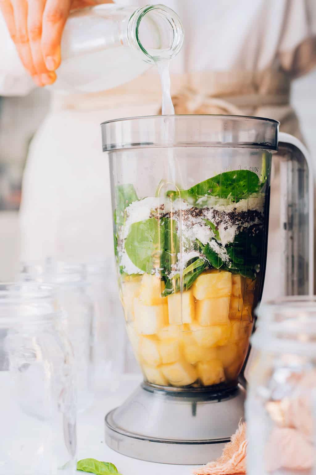 Big Batch Green Smoothie Recipe with Pineapple