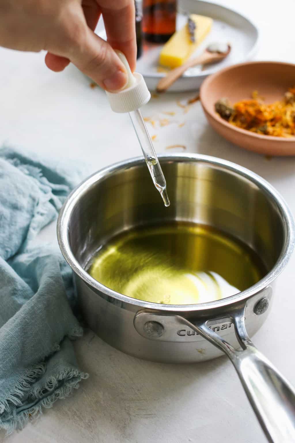 Add essential oils to bug bite balm