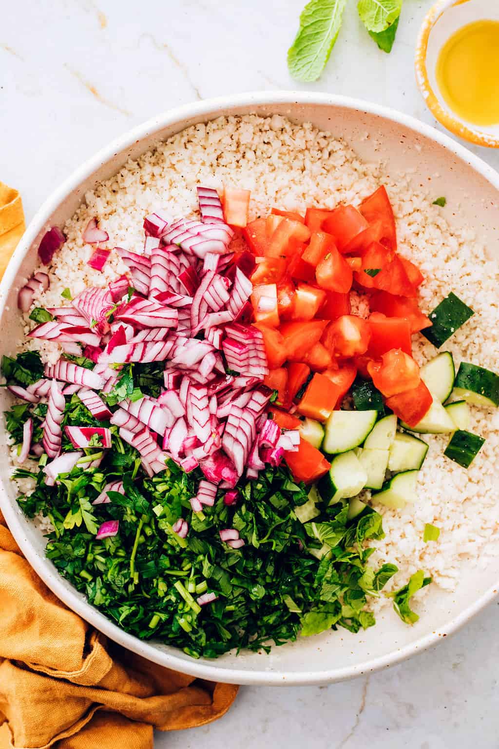 Cauliflower Rice Tabbouleh Salad Recipe