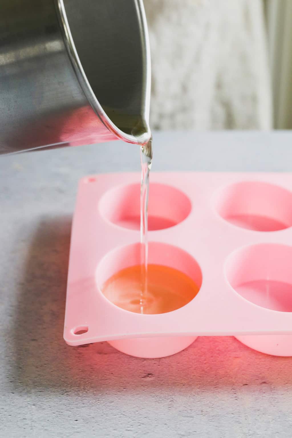 Pour wax into molds