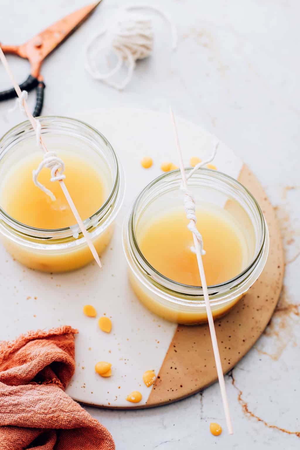 Easy DIY Beeswax Candles in the oven