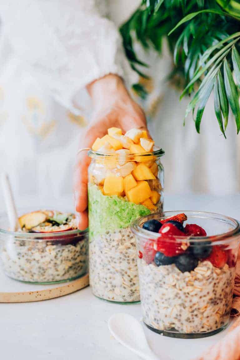 Overnight Oats with Chia Seeds 3 Ways for Summer Hello Glow
