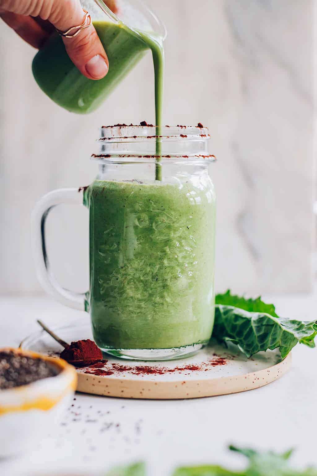 Chocolate chia kale smoothie