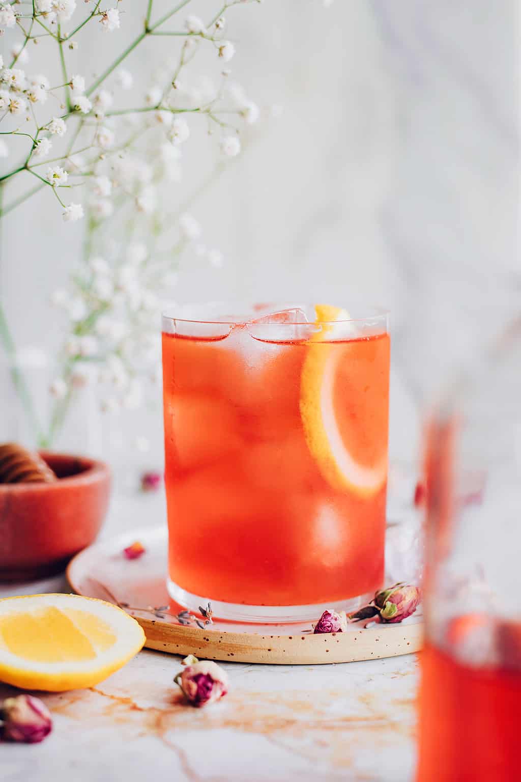 How to make sun tea with roiboos and rose