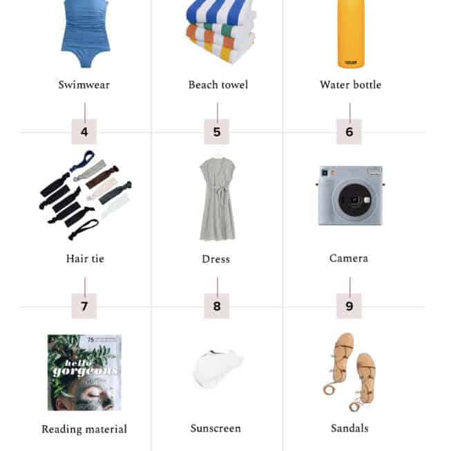 15 beach bag essentials - Hello Glow