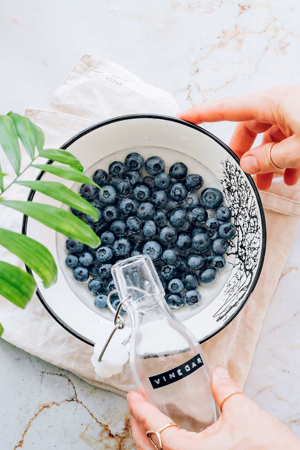 How to clean berries with a vinegar soak