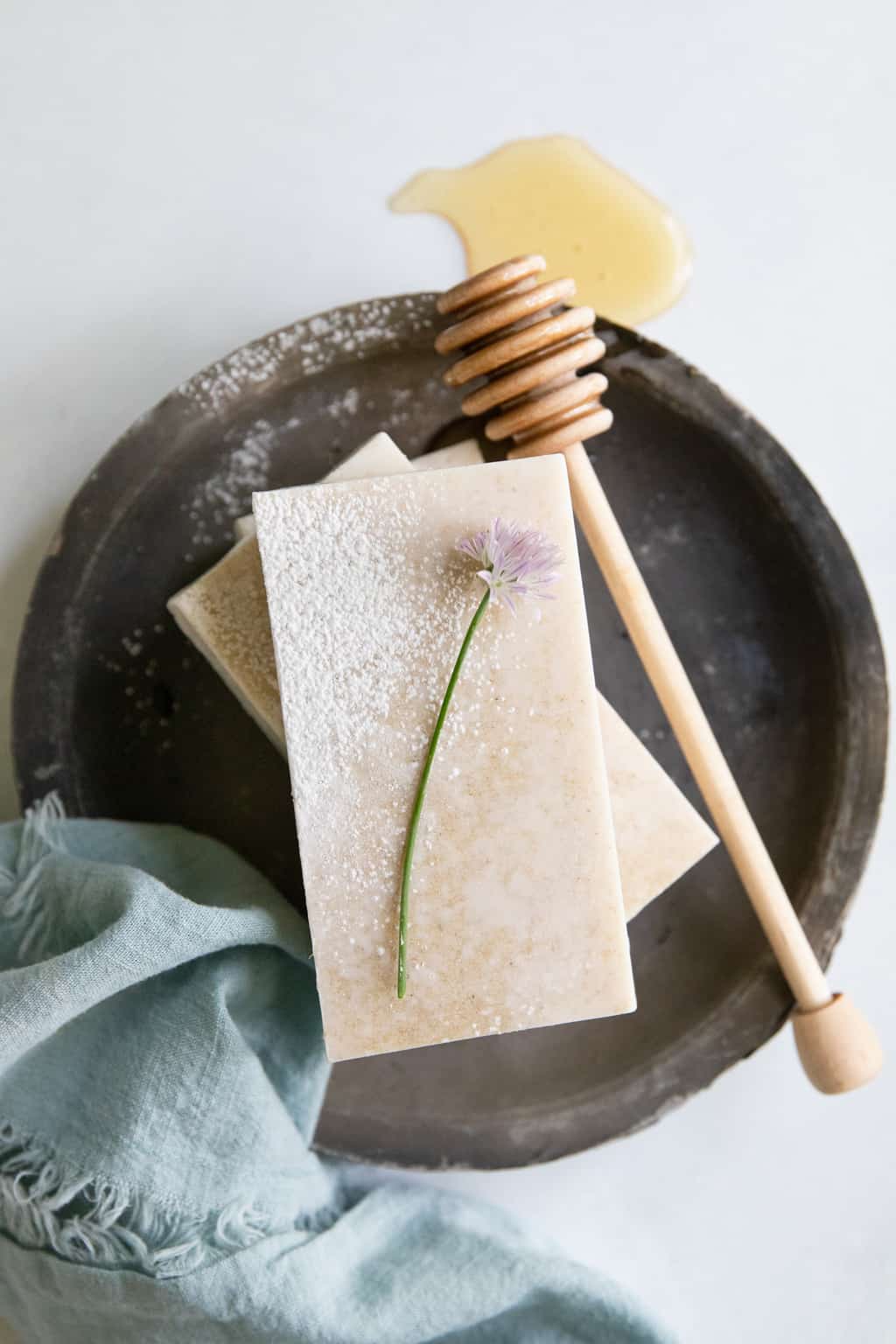 With a hydrating combination of ingredients to heal dry, irritated and sensitive skin, this DIY goat milk soap is just what you need this winter.