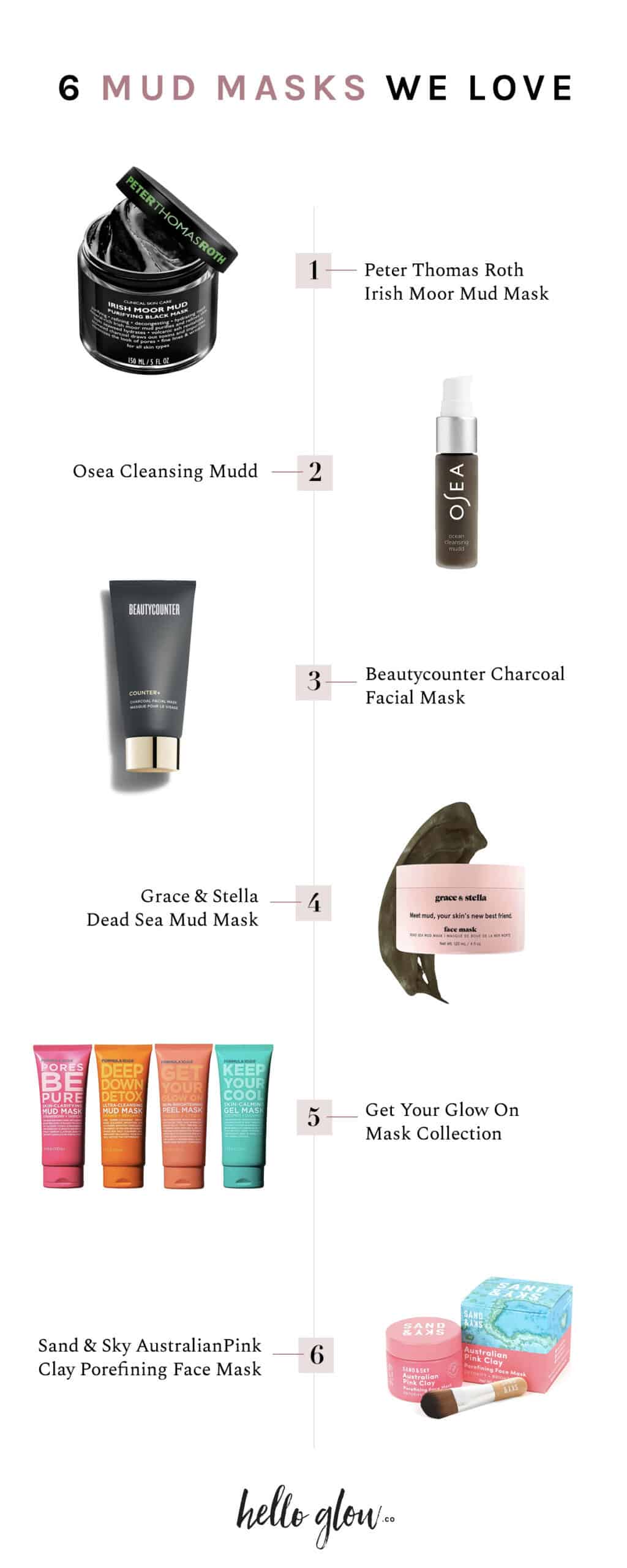 6 mud masks we love - Hello Glow